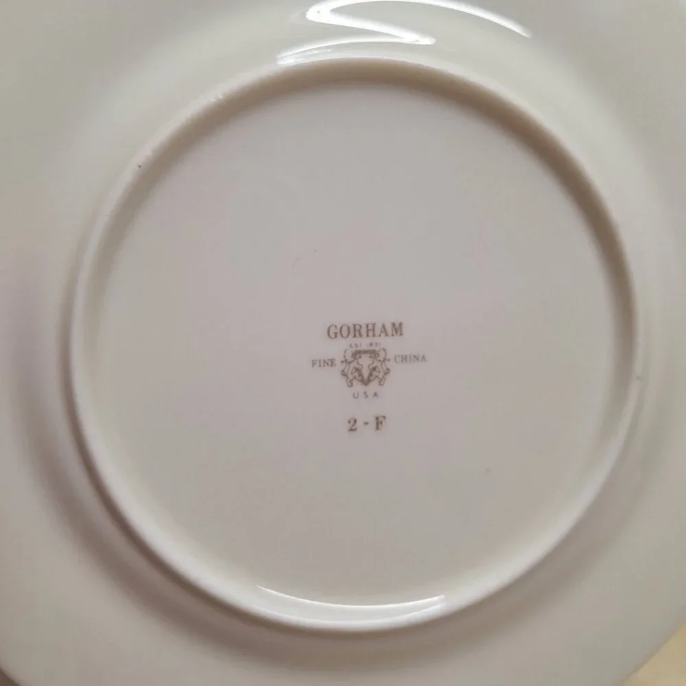 Gorham Long Meadow China Plate Small Bread Butter 6.5 Inch Gold Flowers USA‎